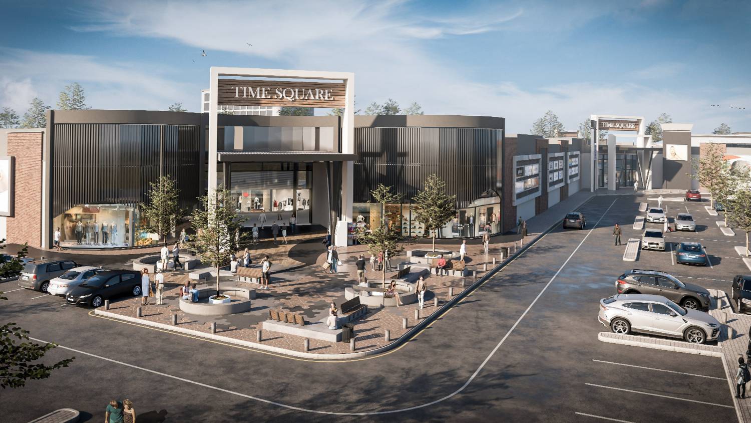 3D render creation for Time Square, a new shopping complex